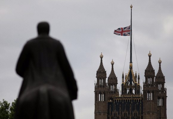 조기걸린 국회의사당