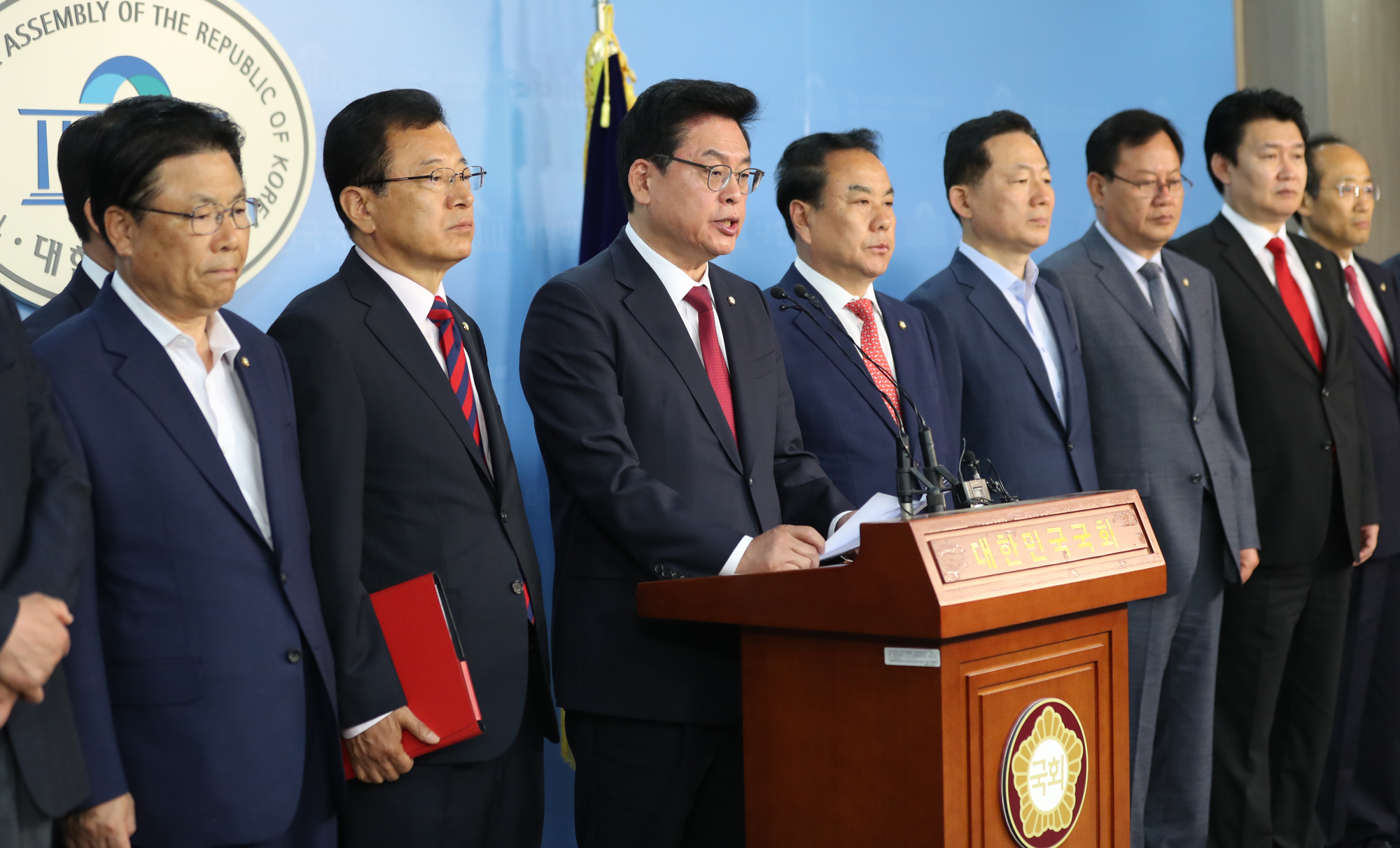 총리 임명동의 반대입장 밝히는 자유한국당