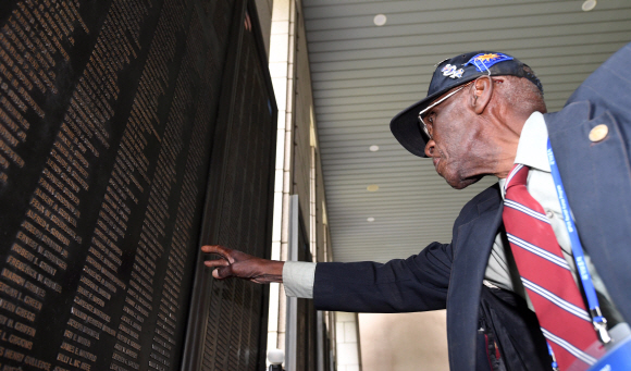 용산 전쟁기념관을 찾은 6.25전쟁 미군 참전용사