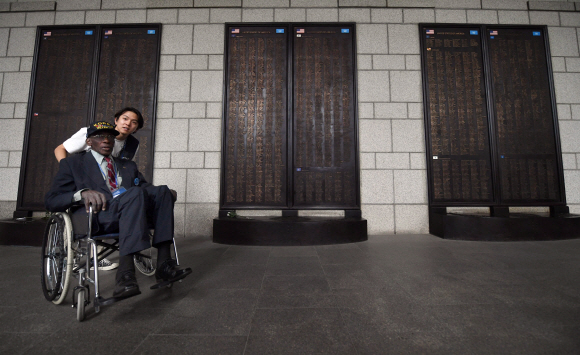 용산 전쟁기념관을 찾은 6.25전쟁 미군 참전용사