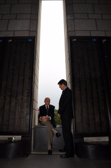 용산 전쟁기념관을 찾은 6.25전쟁 미군 참전용사