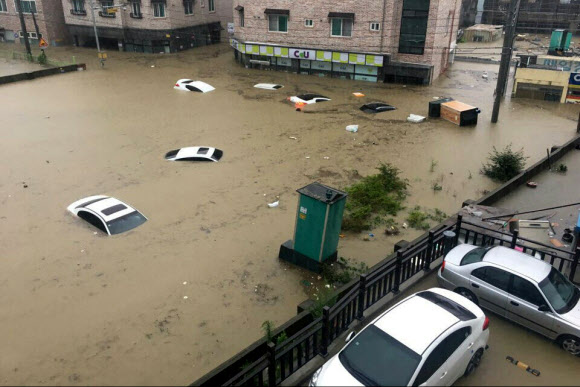 청주 물난리 아수라장