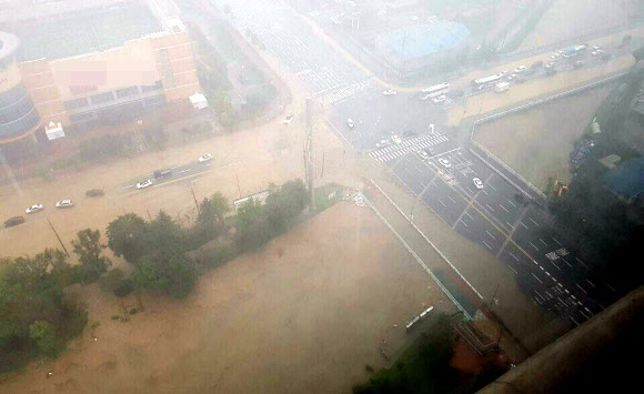 청주 물난리 아수라장
