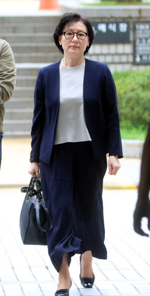 속행공판 출석한 서미경