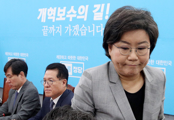 입장 표명 마친 이혜훈 대표