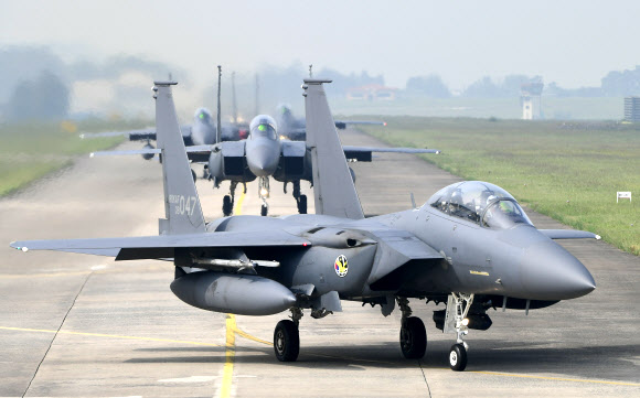 소링이글 훈련, F-15K 전투기 출격