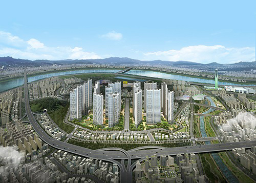 서울과 인접한 위치의 하남 스타포레는 2020년 개통 예정인 5호선 덕풍역(예정)에서 지하철을 이용하면 강남까지 빠르게 진입할 수 있으며, 하남IC와 상일IC 등을 이용하면 수도권 광역으로 편리하게 이동이 가능하다. 하남스타포레 광역 조감도.