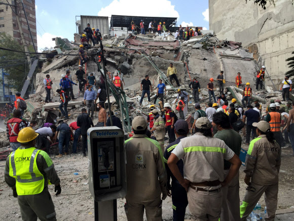 멕시코시티서 규모 7.1 강진…최소 119명 사망