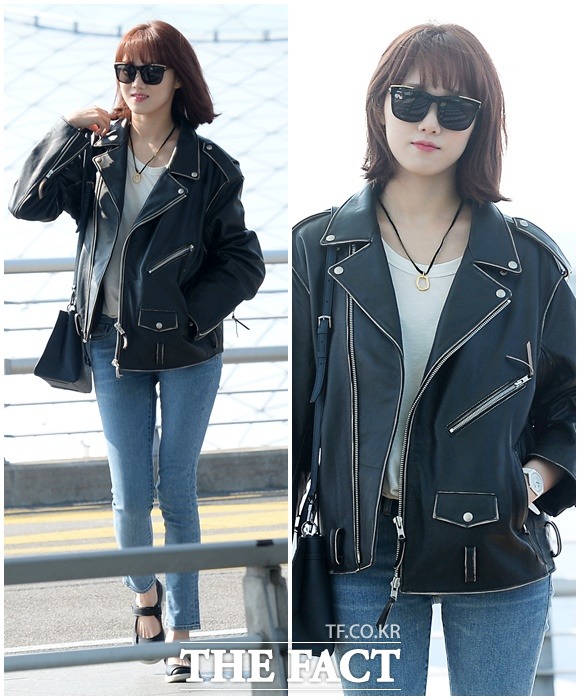 화보 촬영을 위해 2월 28일 오전 인천국제공항을 통해 스위스로 출국하는 배우 이성경.