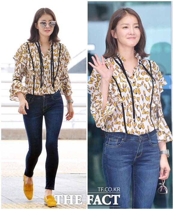 7월 18일 오후 화보 촬영차 인천국제공항을 통해 스페인으로 출국하는 배우 이시영.