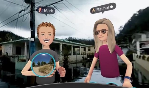 마크 저커버그 페이스북 CEO가 VR 앱을 활용해 푸에르토리코 수해 현장을 가상 방문한 동영상의 한 장면 [페이스북 캡처] 연합뉴스