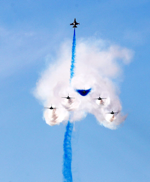 전투기로 그린 그림