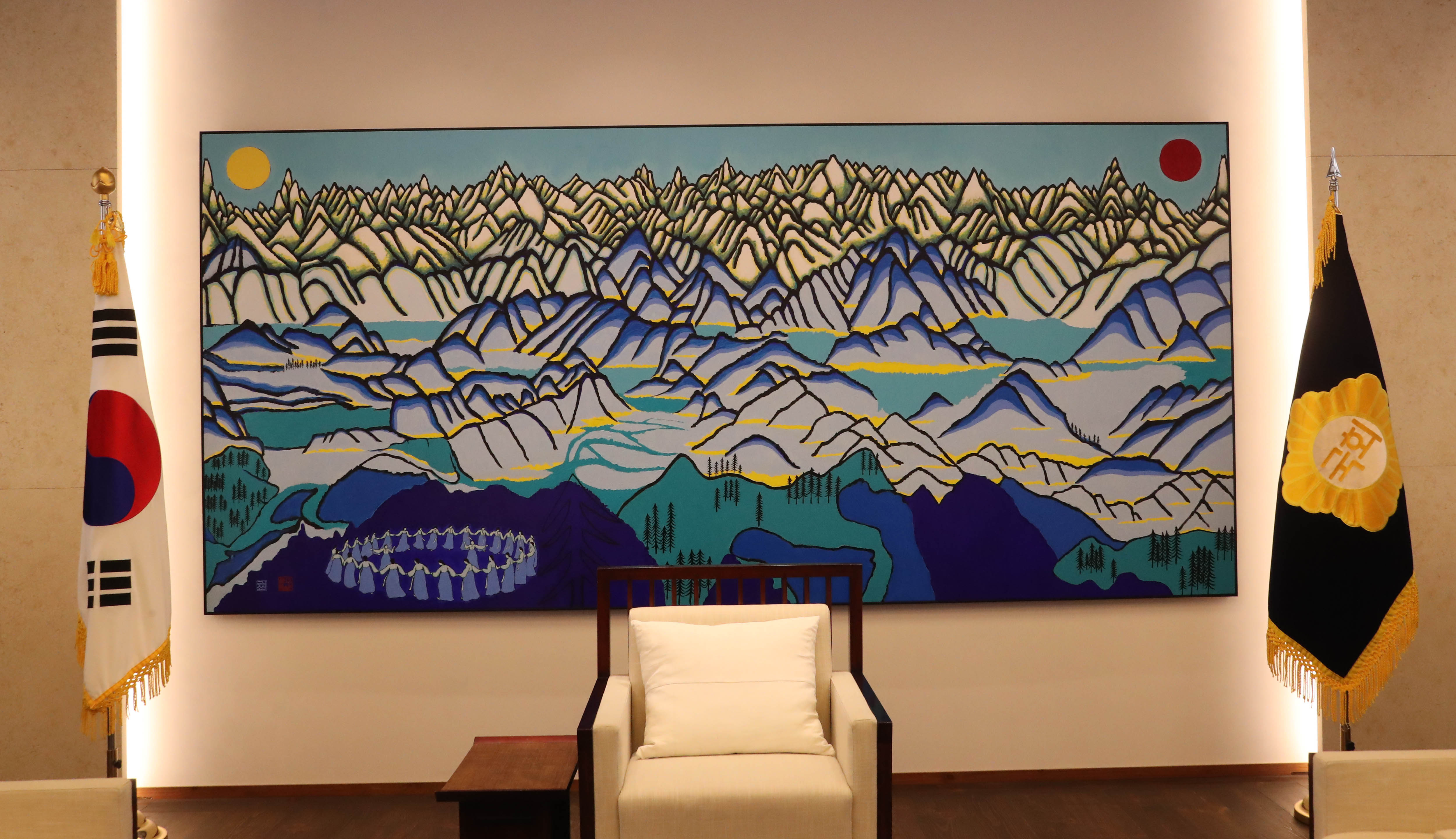 국회의장 접견실 배경 바뀐 그림