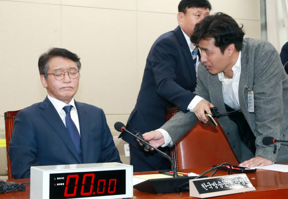 노조원 질문에 눈 감은 고대영 KBS 사장