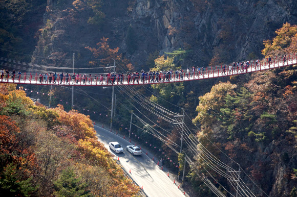 감악산 출렁다리 가을여행