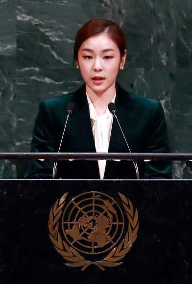 유엔 ‘평창 휴전결의안’ 만장일치 채택… 김연아 특별 연설 