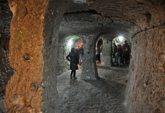 지하도시 데린쿠유의 내부 모습.