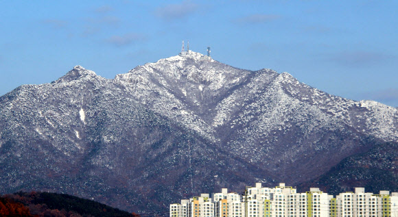 계룡산 설경 장관