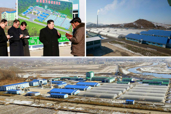 김정은 북한 노동당 위원장이 평안남도 순천에 최근 준공된 메기공장(양어장)을 시찰했다고 노동당 기관지 노동신문이 28일 보도했다.  연합뉴스