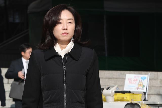 항소심 공판 마친 조윤선 전 장관