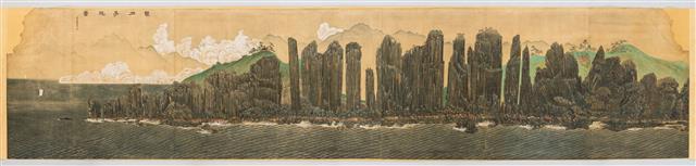 1920년 서화가 해강 김규진(1868~1933)이 그린 조선 최후의 궁중 장식화 총석정절경도 국립고궁박물관 제공