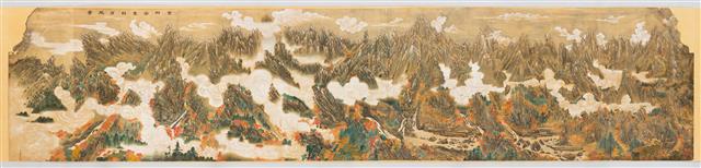 1920년 서화가 해강 김규진(1868~1933)이 그린 조선 최후의 궁중 장식화 금강산만물초승경도. 국립고궁박물관 제공