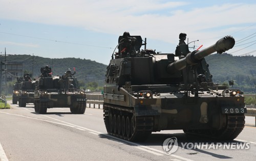 우리 군이 운용 중인 K-9 자주포[연합뉴스 자료사진]