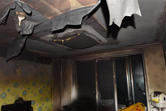 3남매 숨진 광주 아파트 화재 현장