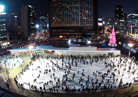 서울광장 스케이트장.
