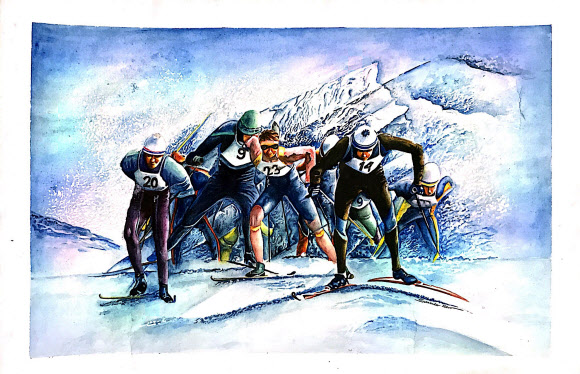 ’눈밭을 헤치며’