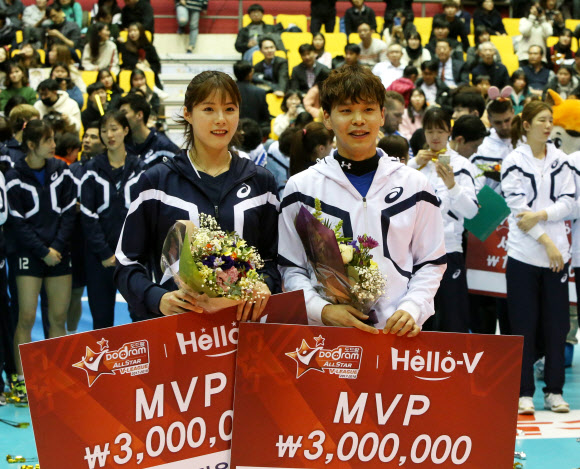 프로배구 V리그 올스타전 MVP 이다영 정민수