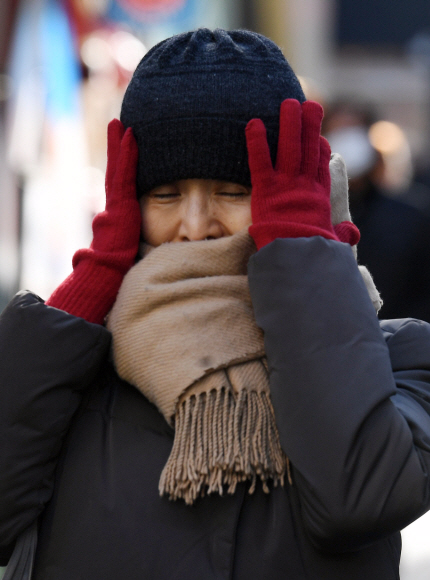 추위때문에 머리가 아파
