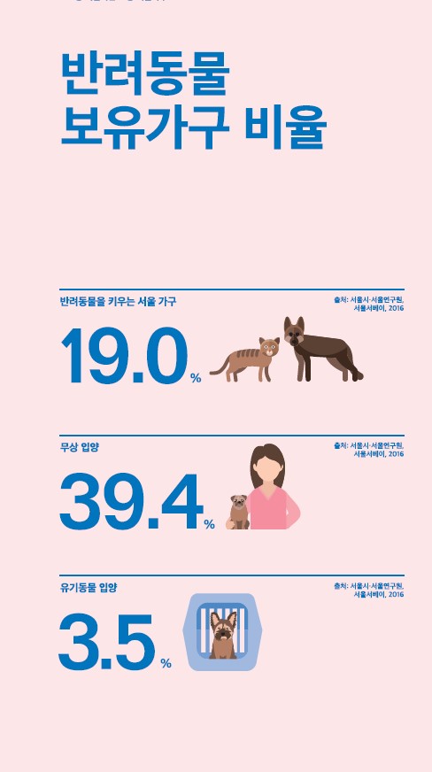서울의 반려동물 보유가구 비율.