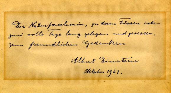 알베르트 아인슈타인이 1921년 이탈리아에서 만난 20세 연하 여성 화학도에게 보낸 편지. AP 연합뉴스