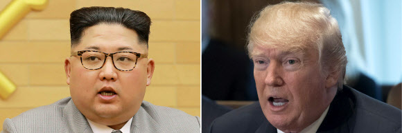 김정은(왼쪽) 북한 노동당 위원장·도널드 트럼프 미국 대통령. AFP 연합뉴스
