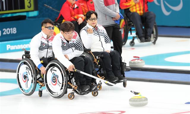 한국 휠체어 컬링의 스킵, 서순석의 투구