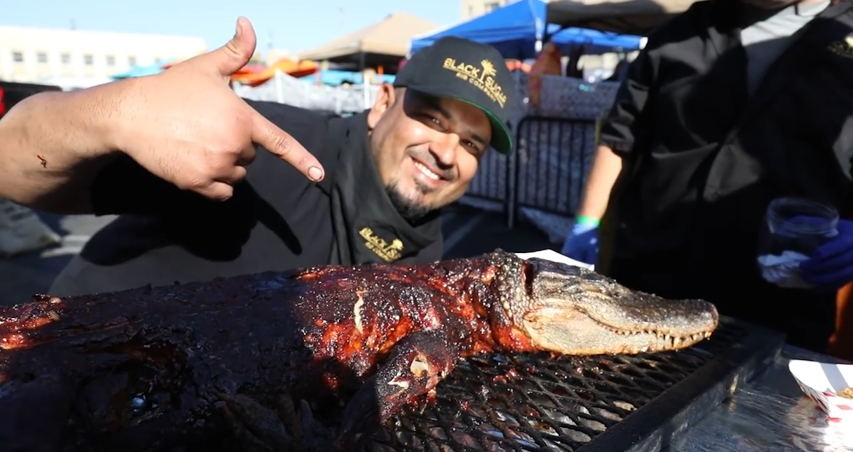 악어 바비큐 요리(유튜브 영상 캡처)