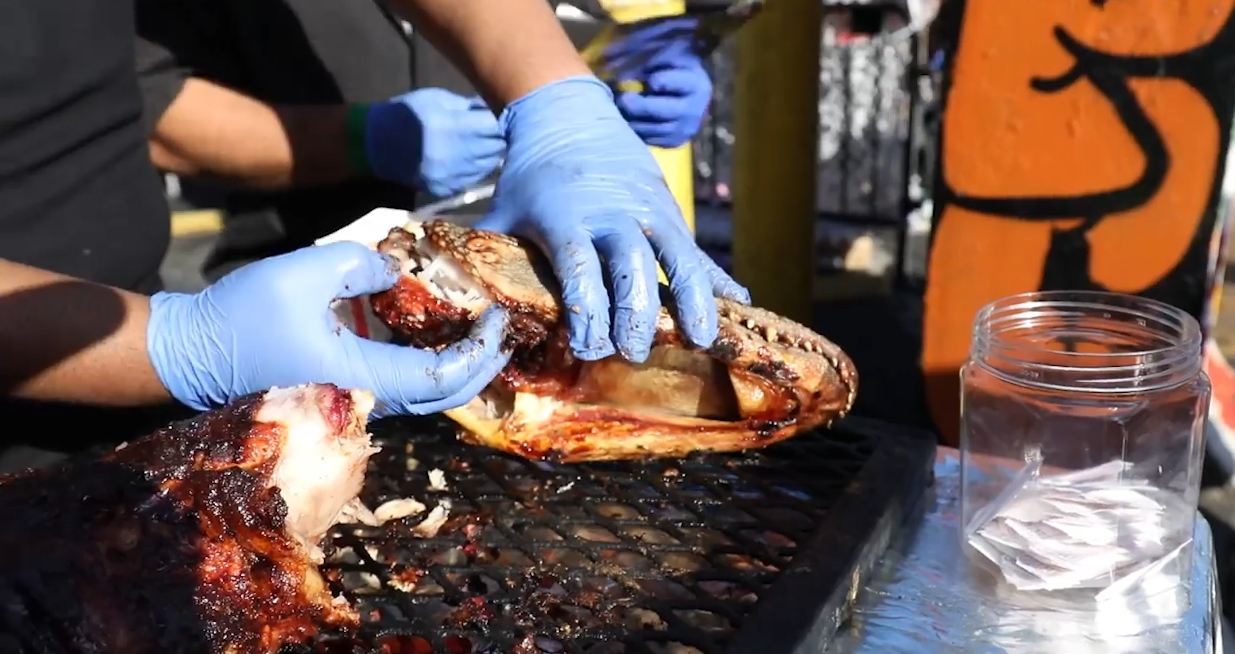 악어 바비큐 요리(유튜브 영상 캡처)