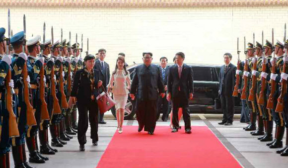 중국 방문한 김정은