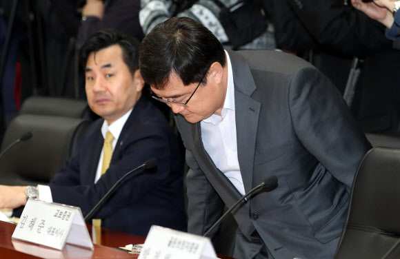 얼굴 못 드는 구성훈 삼성증권 대표이사