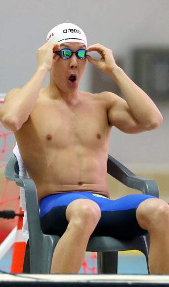 준비하는 박태환