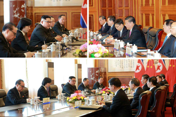 북한 김정은 중국 방문…시진핑 국가주석과 회담