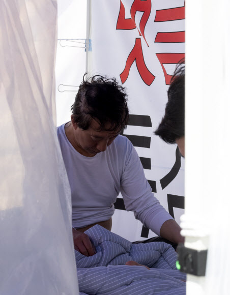 김성태 원내대표 단식 7일째