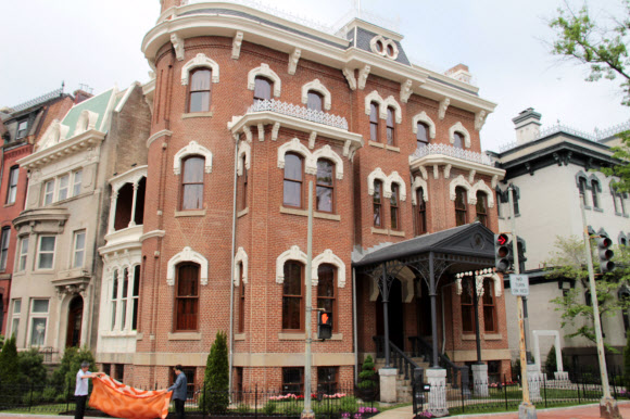 1889년 미국 워싱턴DC에서 문을 연 주미대한제국공사관의 복원이 완료됐다. 사진은 공사관 외부 전경. 조미수호통상조약 체결일인 오는 22일(현지시간) 개관식을 열고 박물관 역할로 일반에 개방된다.  연합뉴스
