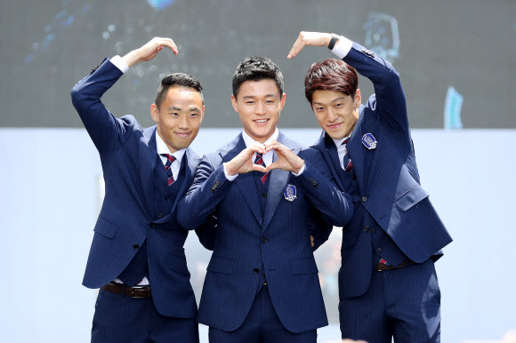 축구대표팀 ‘사랑합니다’