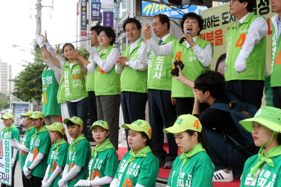 합동 유세하는 민주평화당