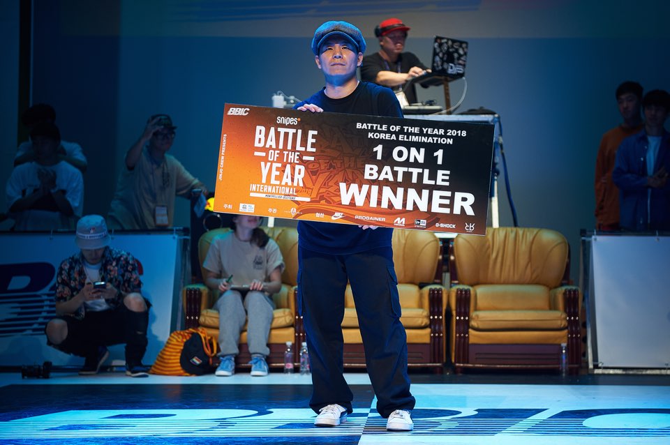 배틀 오브 더 이어 한국대표선발전에서 우승한 이병준(Mario). 부천시 제공