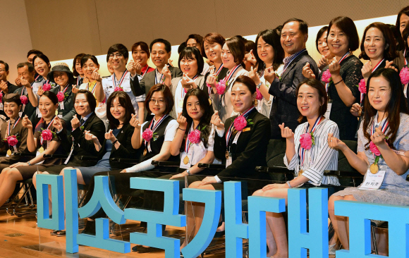 [서울포토] ‘국가대표 미소선수들’