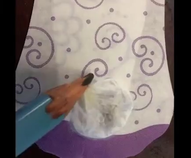 생리대 속 살아있는 거미의 끔찍한 모습(유튜브 영상 캡처)