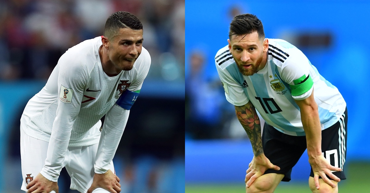 2018 러시아 월드컵에서 크리스티나우 호날두(포르투갈)와 리오넬 메시(아르헨티나의)의 슈퍼스타 대결은 각 소속팀의 패배로 끝내 이뤄지지 않았다. EPA·로이터 연합뉴스